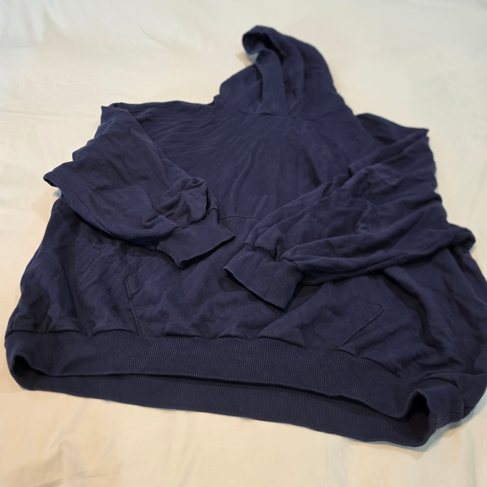 Aerie Hoodie Womens XXL Navy Blue Excellent Oversized Cotton Blend Pullover